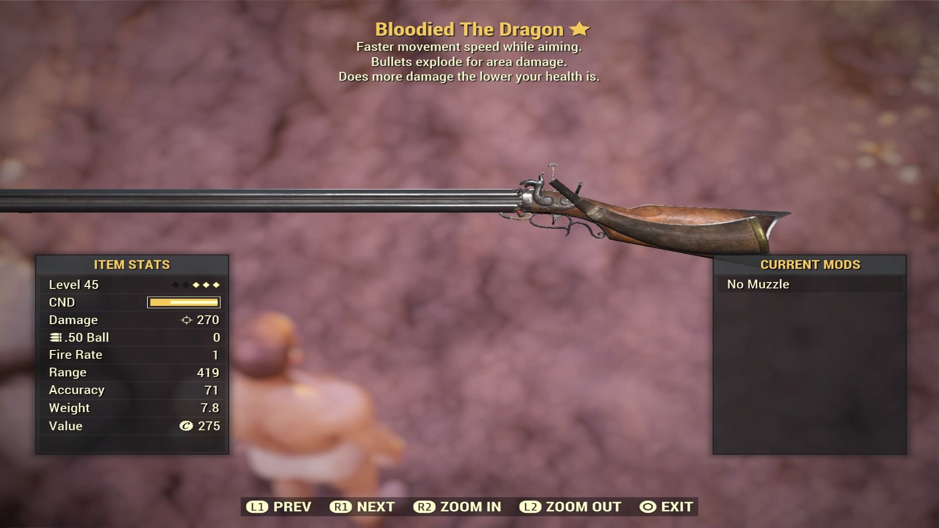 Fallout 76 Bloodied The Dragon - Level 45