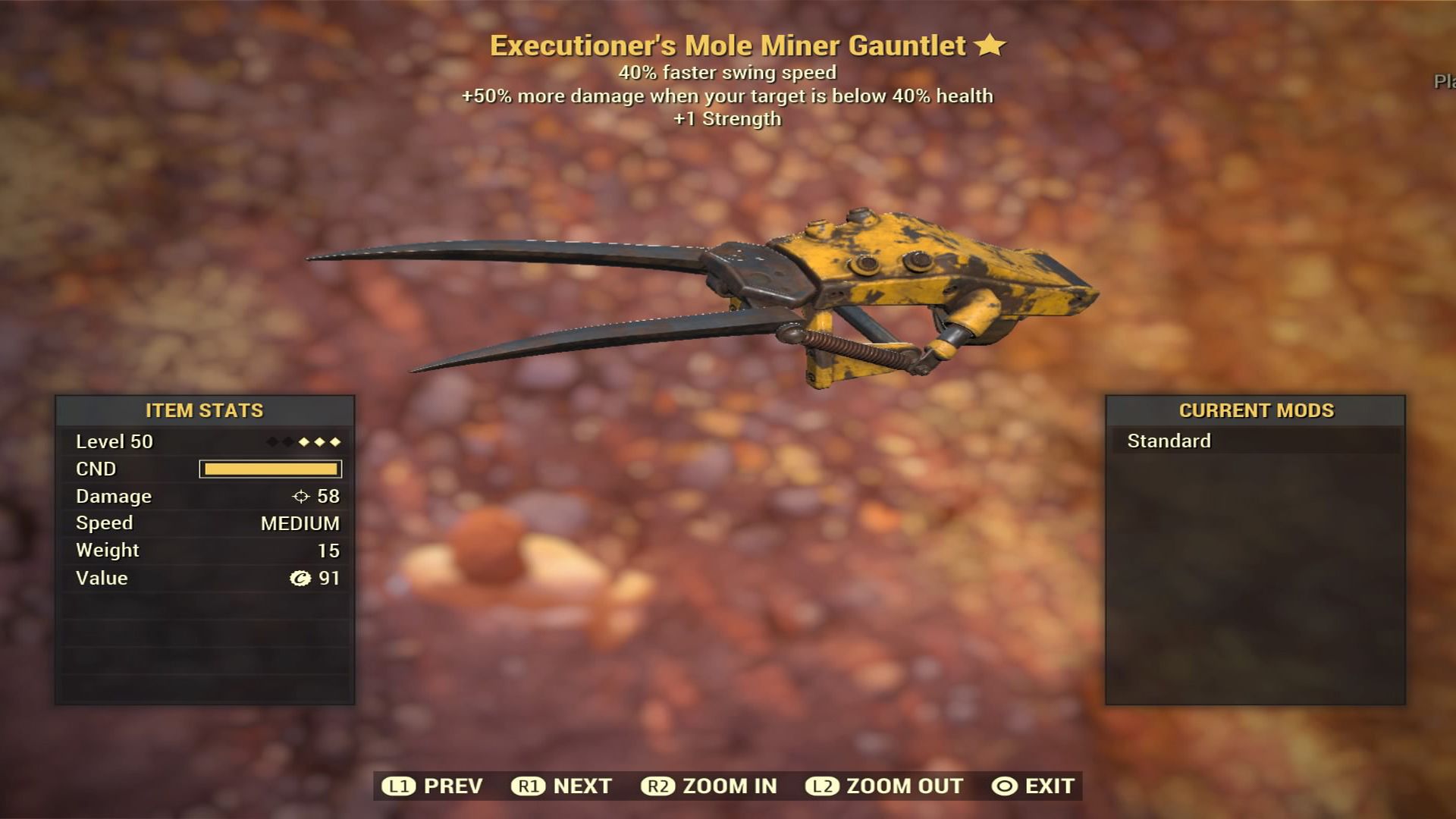 Fallout 76 Executioner‘s Mole Miner Gauntlet - Level 50