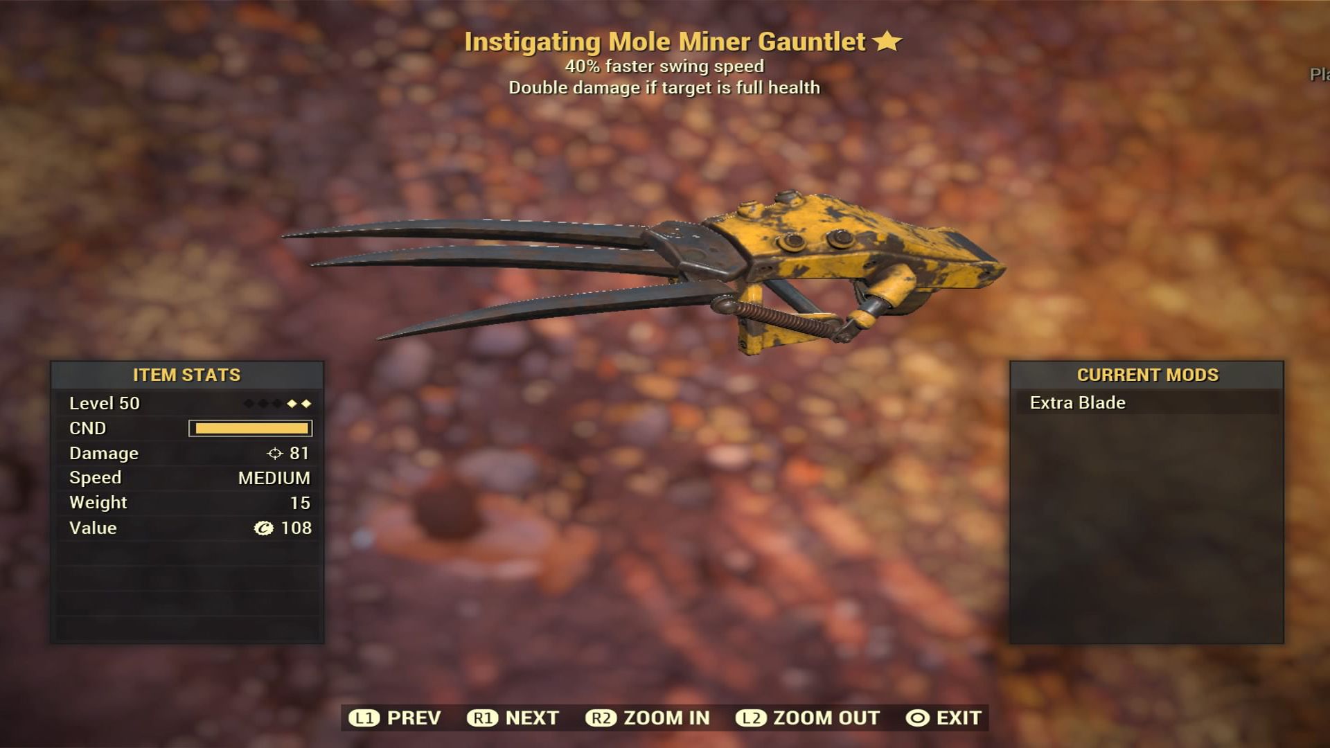 Fallout 76 Instigating Mole Miner Gauntlet - Level 50