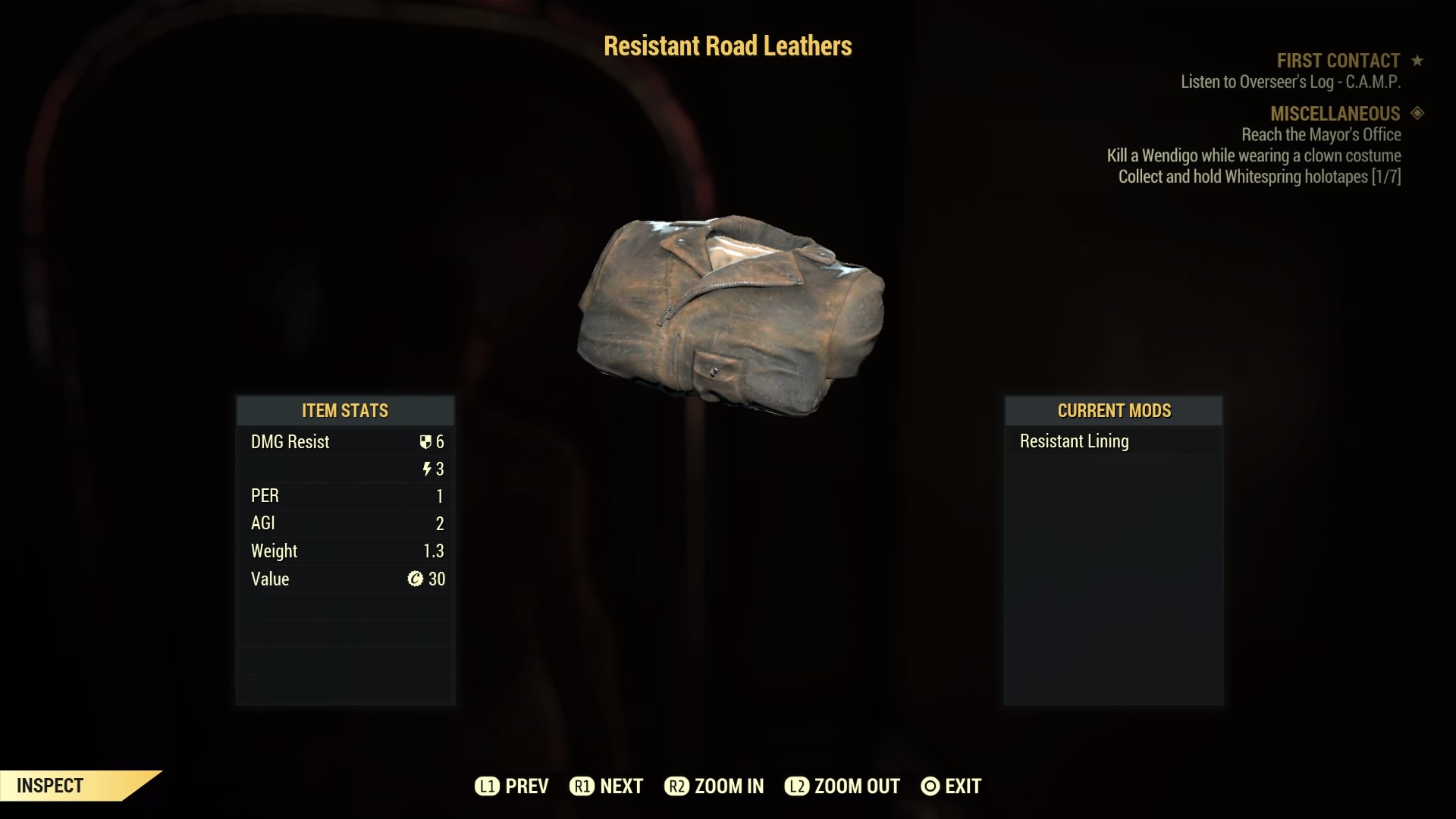 Fallout 76 Resistant Road Leathers